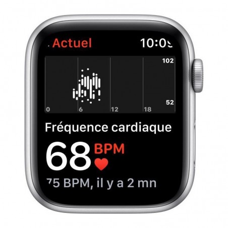 Apple Reloj SE Gps, 44mm Aluminio Plata Sport Blanco